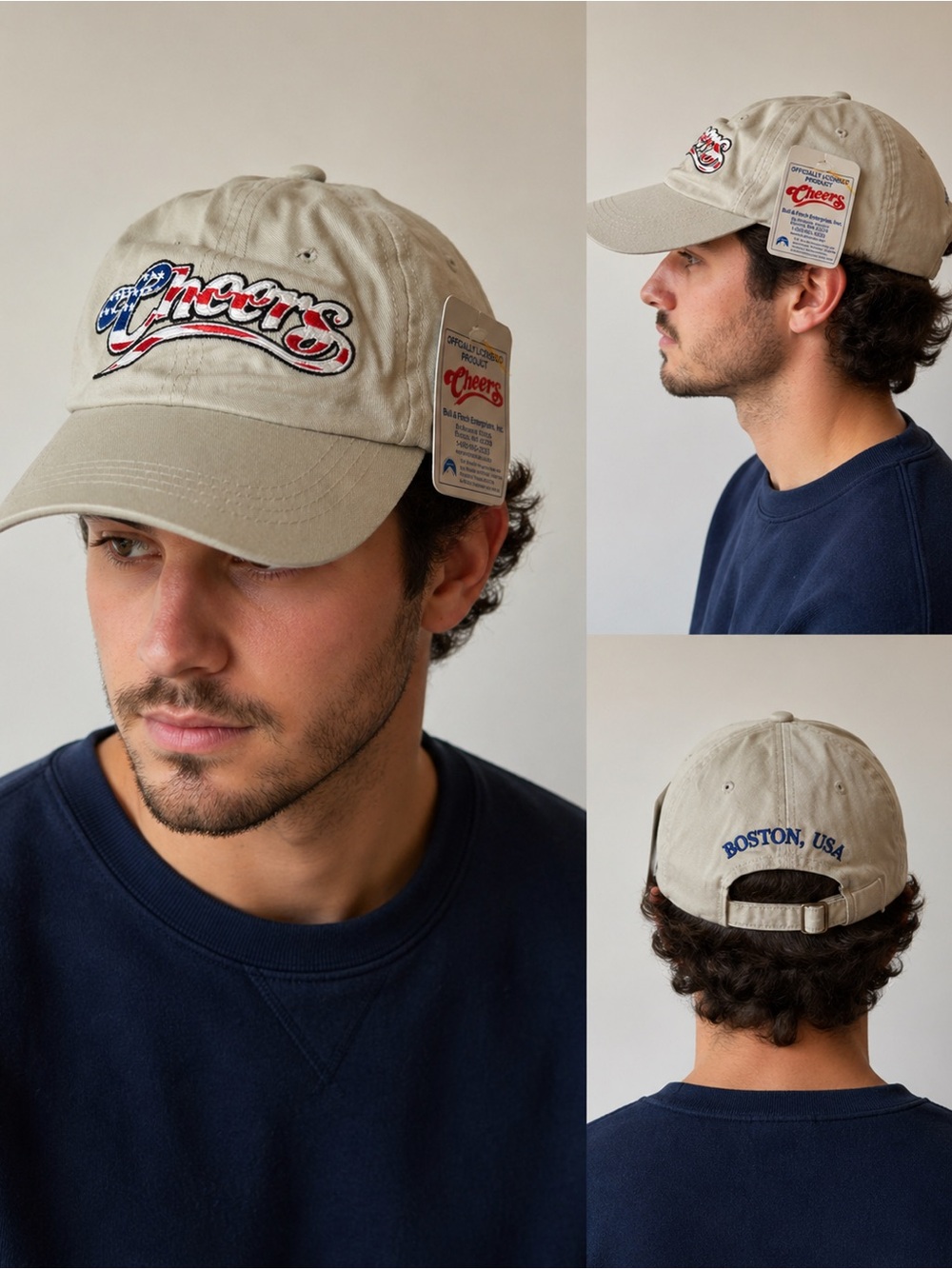 Vintage Cheers Boston Official Cap Hat Strapback Patriotic